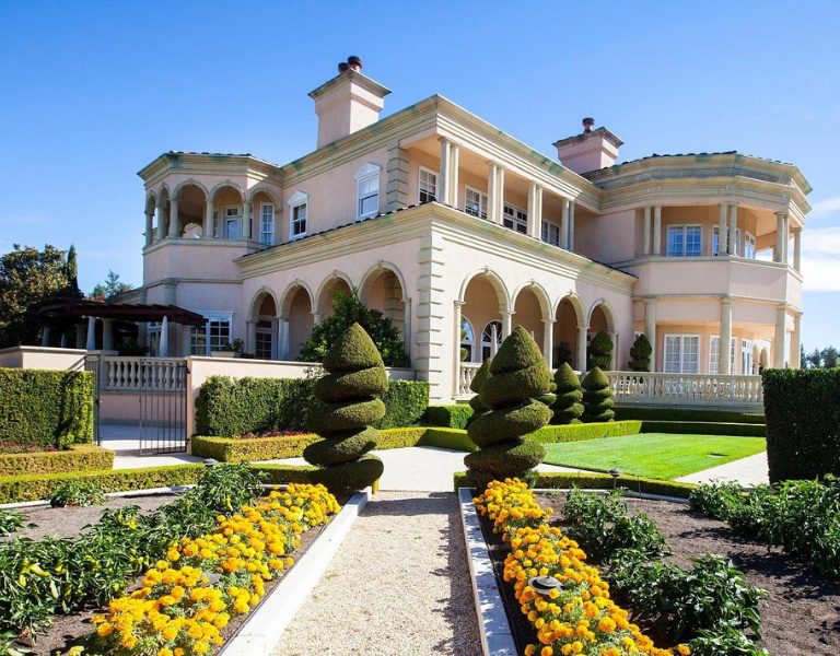 Panoramic view of the estate at Ferrari Carano winery