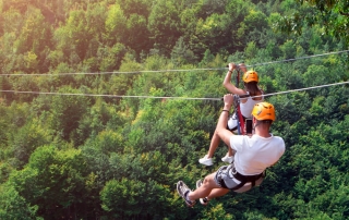 Photo of a Couple on a Sonoma Zipline Tour.