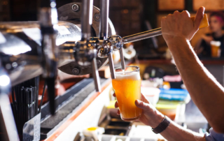 Photo of beer being poured at Sonoma County Breweries