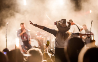 Photo of a person listening to live music during Sonoma County events