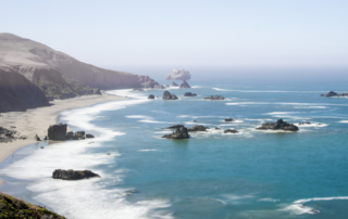 aerial view of the sonoma coast